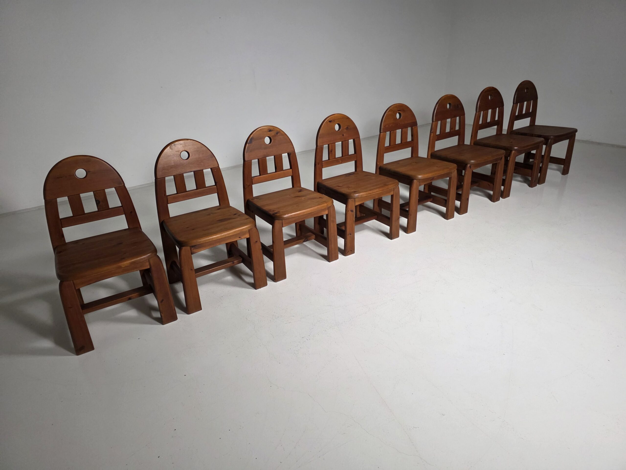 Wasa solid pine dining chairs